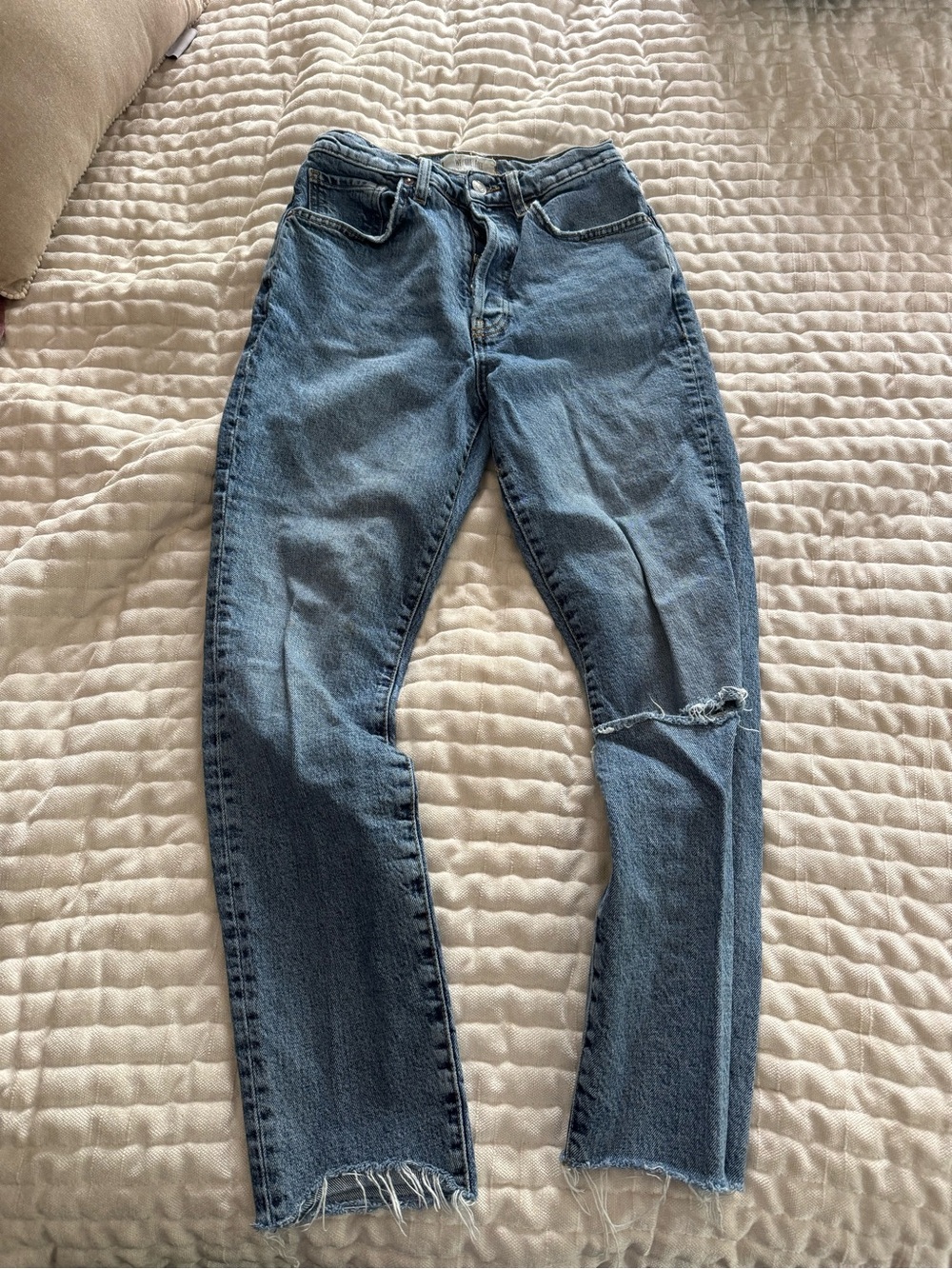 We The Free Light Blue High-Waist Denim Jeans
